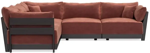 Modular Bondi Black 5-Seater Corner Sectional in Spice | Classic Blend