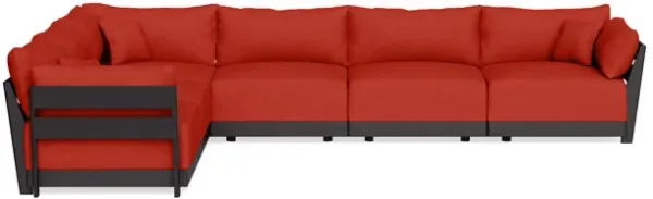 Modular Bondi Black 6-Seater Corner Sectional in Cayenne | Memory Foam Blend