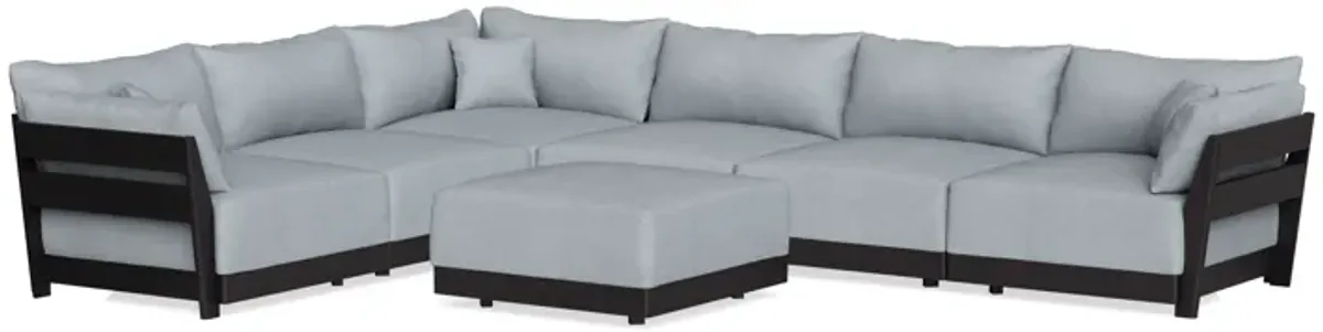 Modular Bondi Espresso 3-Seater Daybed Sofa Sectional in Macchiato ...