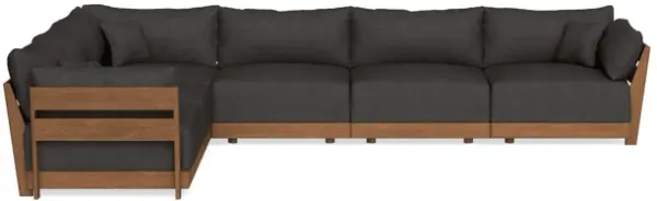 Modular Bondi Espresso 6-Seater Corner Sectional in Slate Gray | Memory Foam Blend