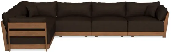 Modular Bondi Espresso 6-Seater Corner Sectional in Espresso | Memory Foam Blend