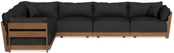 Modular Bondi Espresso 6-Seater Corner Sectional in Peppercorn | Memory Foam Blend