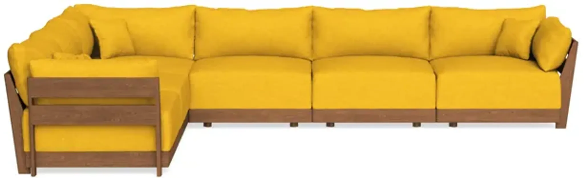 Modular Bondi Espresso 6-Seater Corner Sectional in Sunflower ...