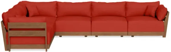 Modular Bondi Espresso 6-Seater Corner Sectional in Cayenne | Memory Foam Blend