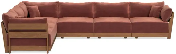 Modular Bondi Espresso 6-Seater Corner Sectional in Spice | Memory Foam Blend