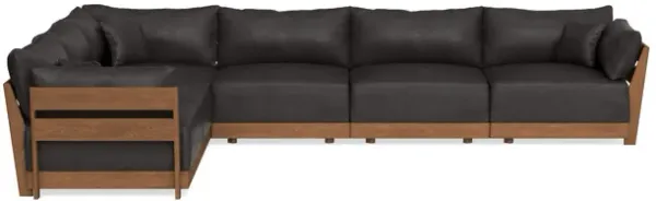 Modular Bondi Espresso 6-Seater Corner Sectional in Charcoal | Memory Foam Blend