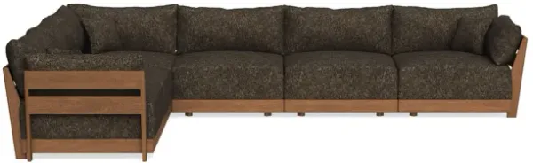 Modular Bondi Espresso 6-Seater Corner Sectional in Phantom | Memory Foam Blend