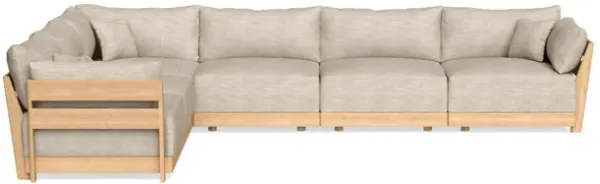 Modular Bondi Latte 6-Seater Corner Sectional in Wheat | Memory Foam Blend