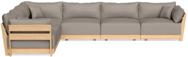 Modular Bondi Latte 6-Seater Corner Sectional in Cinder Gray | Memory Foam Blend