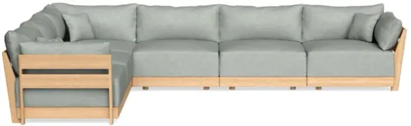 Modular Bondi Latte 6-Seater Corner Sectional in Spa | Memory Foam Blend