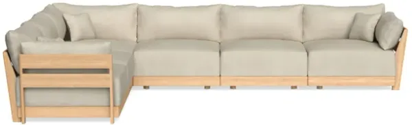 Modular Bondi Latte 6-Seater Corner Sectional in Almond | Memory Foam Blend