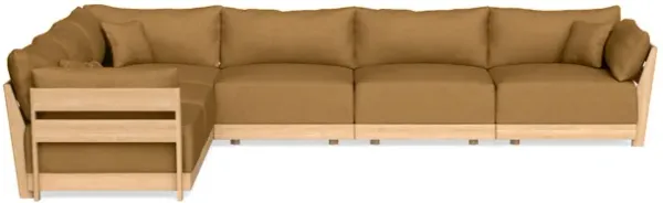 Modular Bondi Latte 6-Seater Corner Sectional in Dijon | Memory Foam Blend