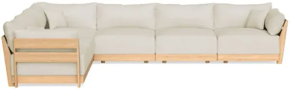 Modular Bondi Latte 6-Seater Corner Sectional in Mascarpone | Memory Foam Blend