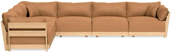 Modular Bondi Latte 6-Seater Corner Sectional in Cheddar | Memory Foam Blend