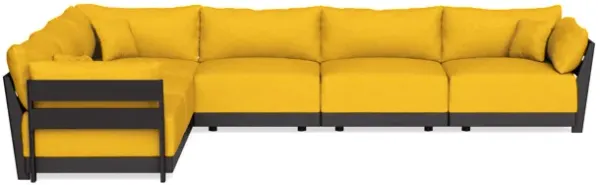 Modular Bondi Black 6-Seater Corner Sectional in Sunflower | Classic Blend