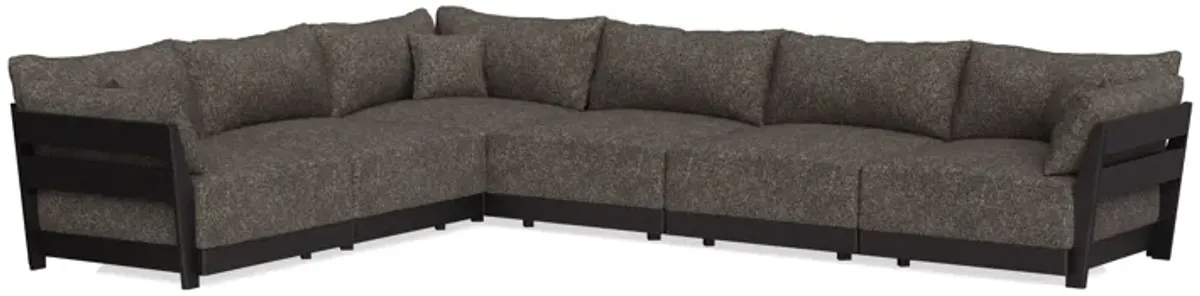 Modular Bondi Black 6-Seater Corner Sectional in Eclipse | Classic Blend