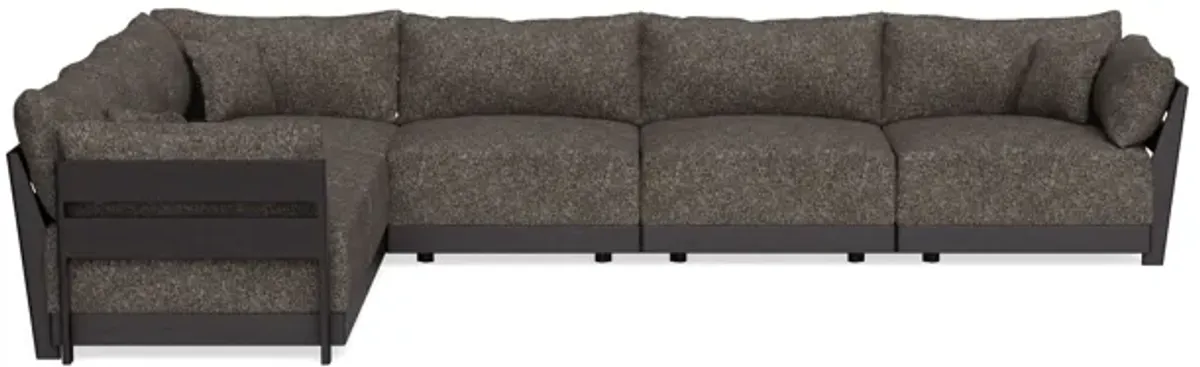 Modular Bondi Black 6-Seater Corner Sectional in Eclipse | Classic Blend