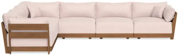 Modular Bondi Espresso 6-Seater Corner Sectional in Peony | Classic Blend
