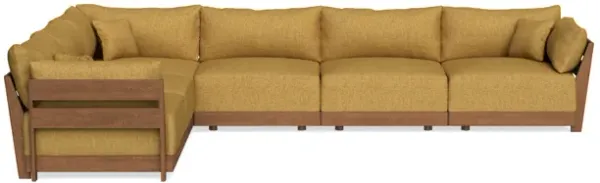 Modular Bondi Espresso 6-Seater Corner Sectional in Butterscotch | Classic Blend