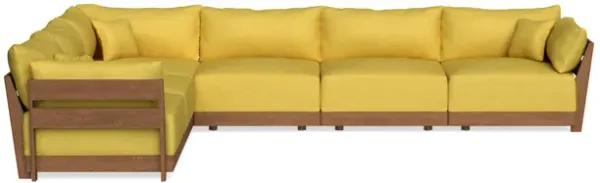Modular Bondi Espresso 6-Seater Corner Sectional in Daffodil | Classic Blend