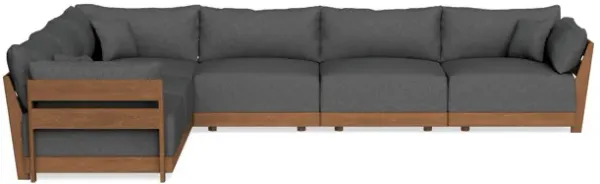 Modular Bondi Espresso 6-Seater Corner Sectional in Pebble | Classic Blend