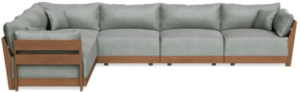Modular Bondi Espresso 6-Seater Corner Sectional in Storm Gray | Classic Blend