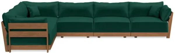 Modular Bondi Espresso 6-Seater Corner Sectional in Evergreen | Classic Blend