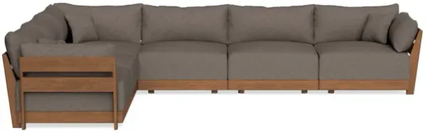 Modular Bondi Espresso 6-Seater Corner Sectional in Smoke | Classic Blend