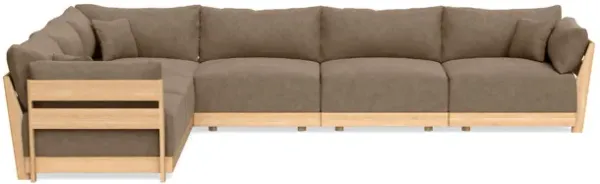 Modular Bondi Latte 6-Seater Corner Sectional in Coffee | Classic Blend