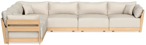 Modular Bondi Latte 6-Seater Corner Sectional in Seashell | Classic Blend