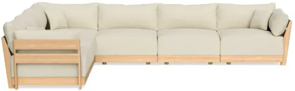 Modular Bondi Latte 6-Seater Corner Sectional in Parchment | Classic Blend