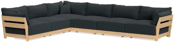 Modular Bondi Latte 6-Seater Corner Sectional in Obsidian | Classic Blend