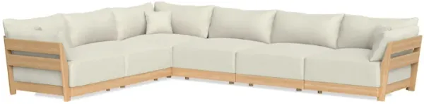 Modular Bondi Latte 6-Seater Corner Sectional in Eggshell | Classic Blend
