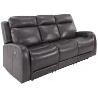 Mustang Leather Power Reclining Sofa with Dropdown iTable