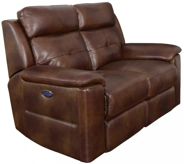 Easton Leather Power Reclining Loveseat with Power Headrests and Power Lumbar Support