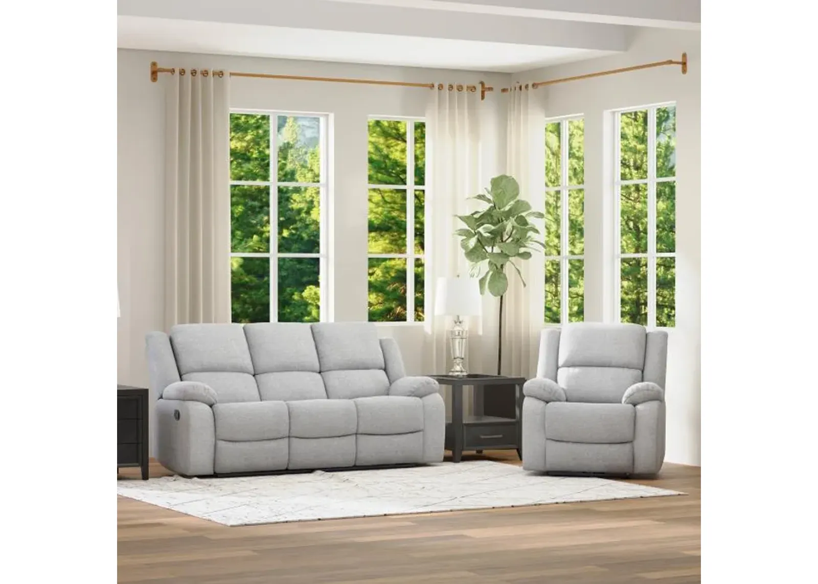 Collin Dual Reclining Sofa & FREE Recliner