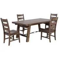 Tucker 5pc Dining Set: Table & 4 Ladderback Chairs