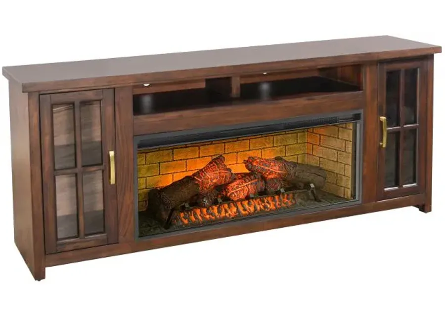 Levi Media Console & Log Fire Insert