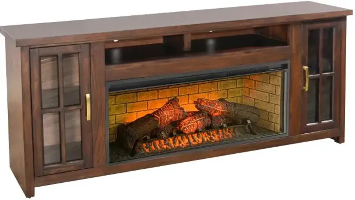 Levi Media Console & Log Fire Insert