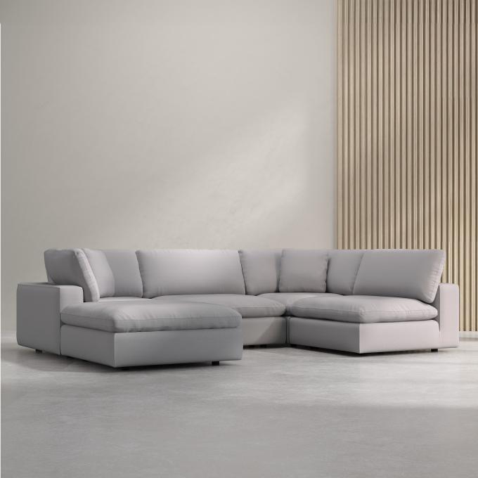 Lounge 4pc Sectional & Ottoman