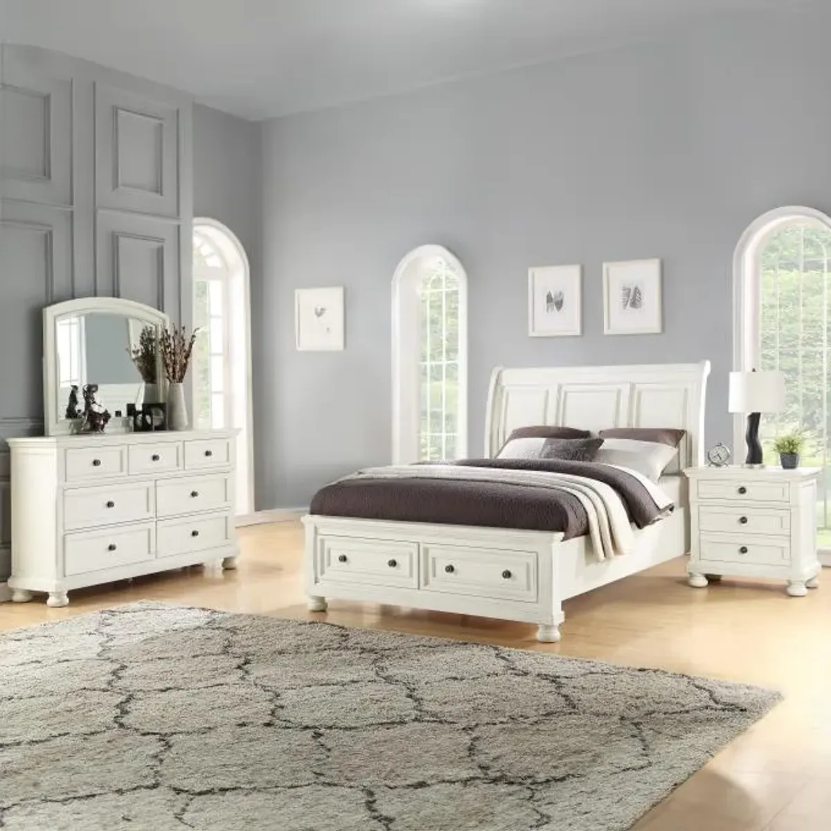 Cortland - New! California King Bed, Dresser, Mirror, Nightstand