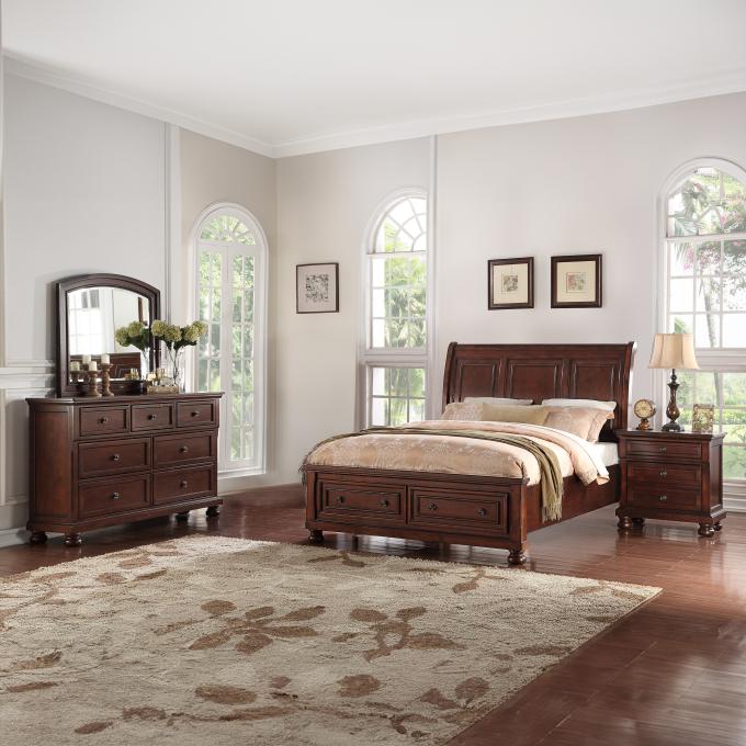 Cortland (Coming Soon) California King Sleigh Bed, Dresser, Mirror, Nightstand