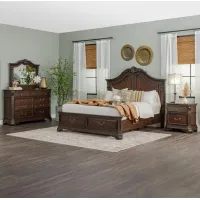 Cortina Cal King Bed, Dresser, Mirror, Nightstand