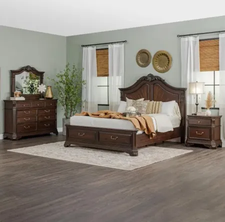 Cortina California King Bed, Dresser, Mirror, Nightstand