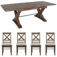 Farmington 5pc Dining Set: Table & 4 Side Chairs