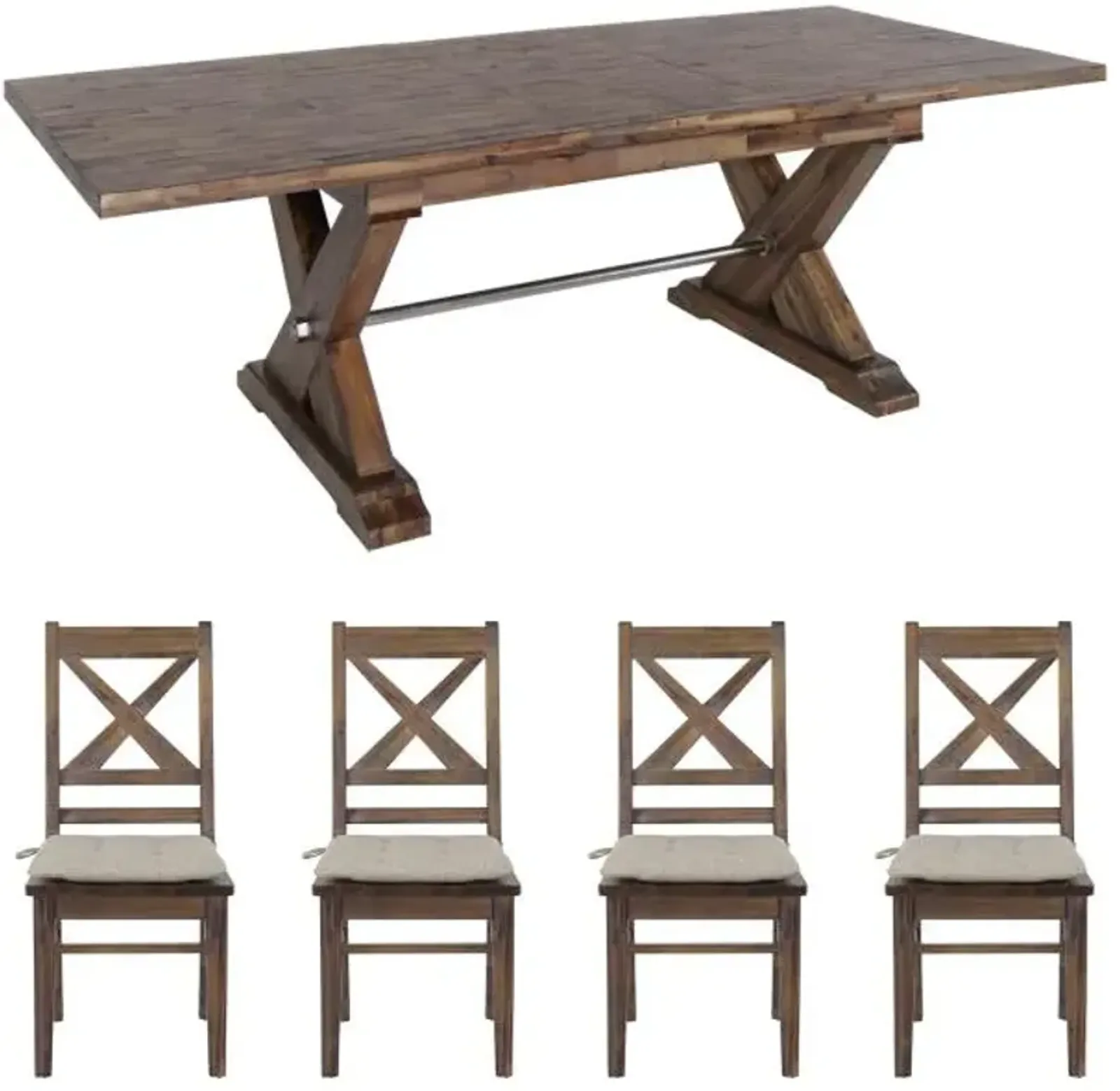 Farmington 5pc Dining Set: Table & 4 Side Chairs