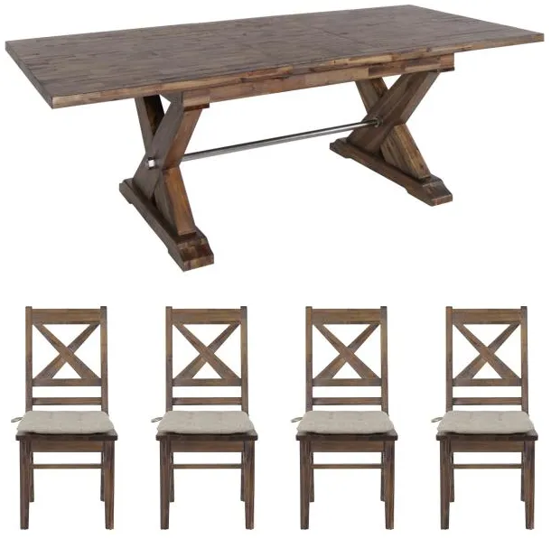 Farmington 5pc Dining Set: Table & 4 Side Chairs