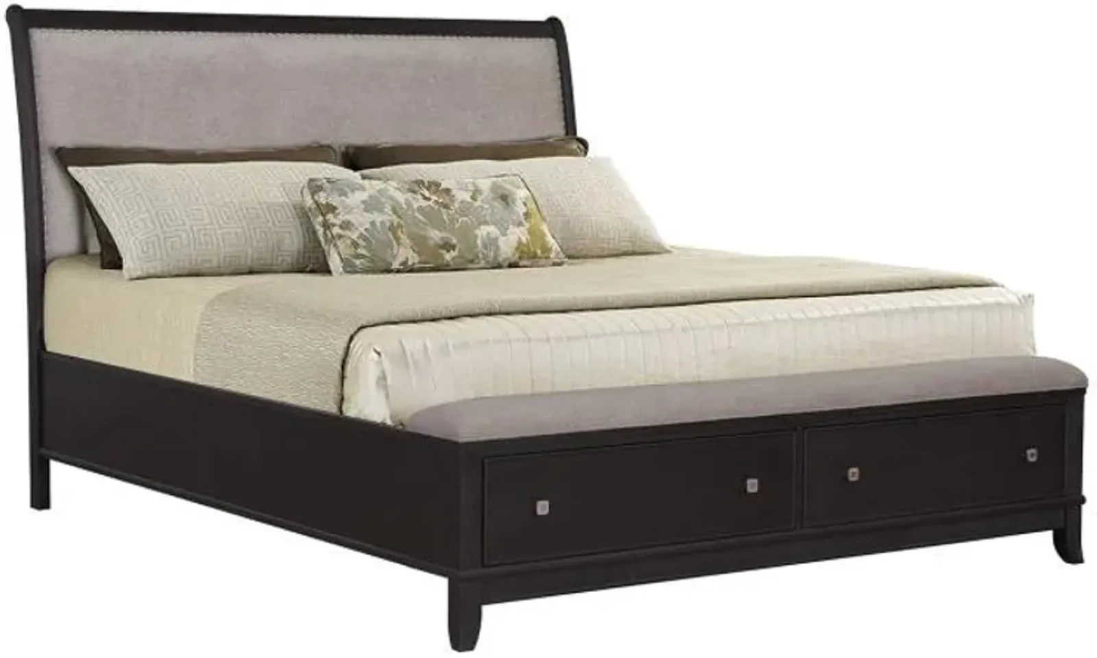 Manning Eastern King Upholstered Bench Storage Bed