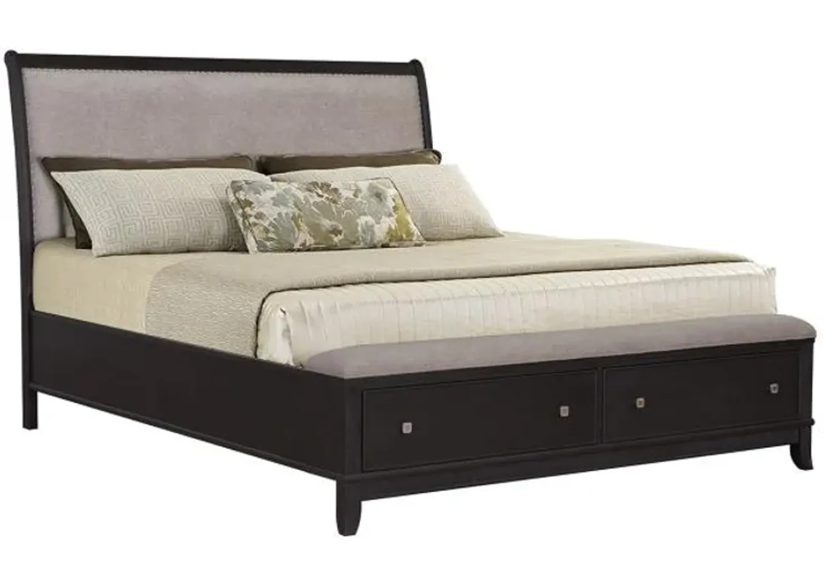 Manning California King Upholstered Bench Storage Bed