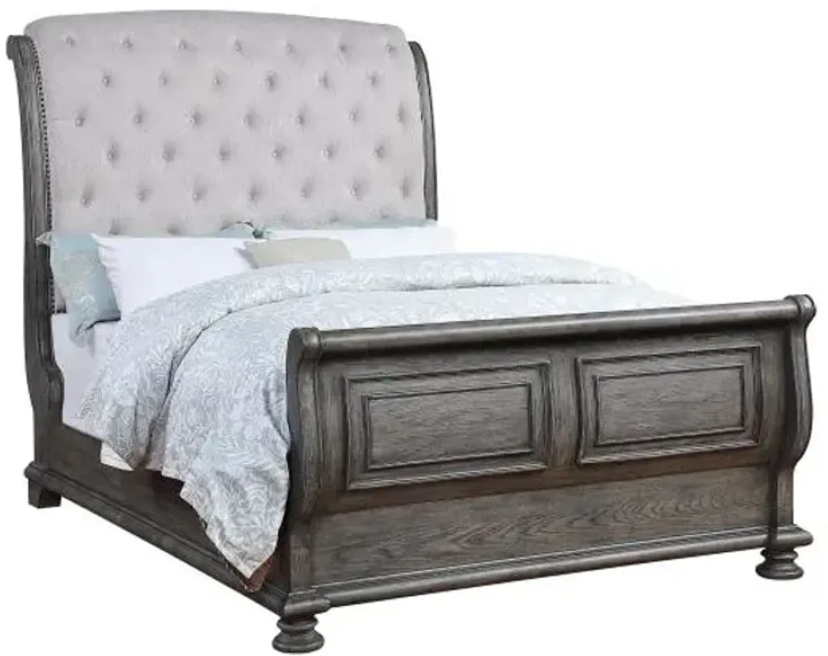 Prescott - New! King Sleigh Upholstered Bed